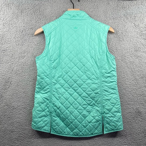 PETER MILLAR Womens Element Warmth Reversible Quilted Vest Size Small Green Blue - Picture 6 of 8